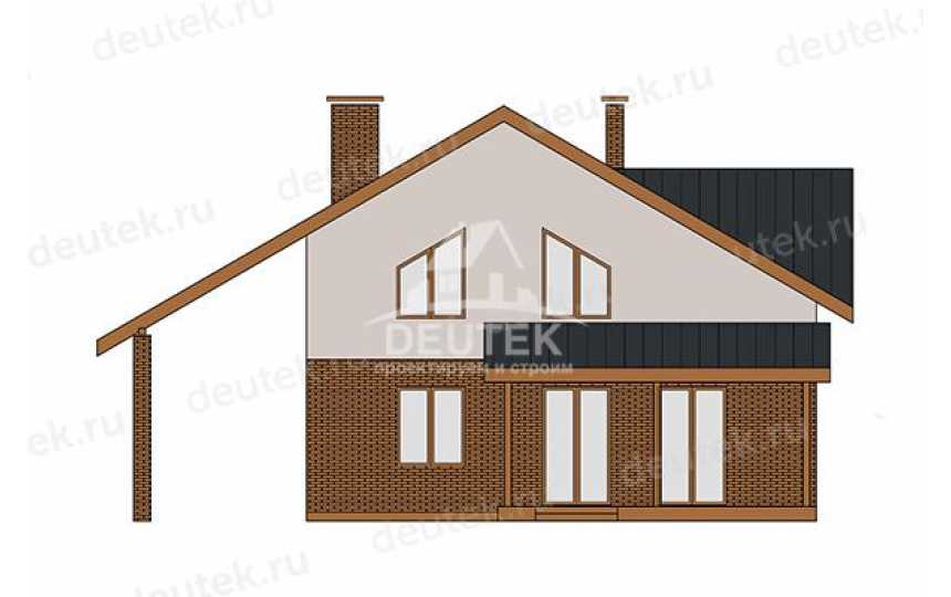 Проект современного двухэтажного дома с навесом для автомобиля - LK-331