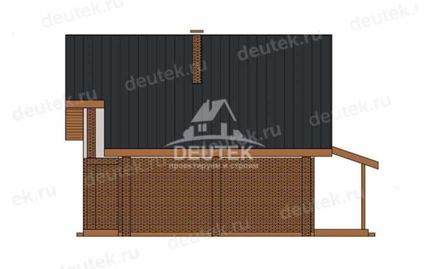 Проект современного двухэтажного дома с навесом для автомобиля - LK-331