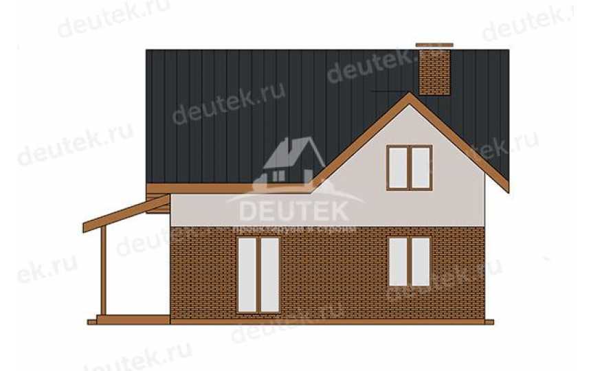 Проект современного двухэтажного дома с навесом для автомобиля - LK-331