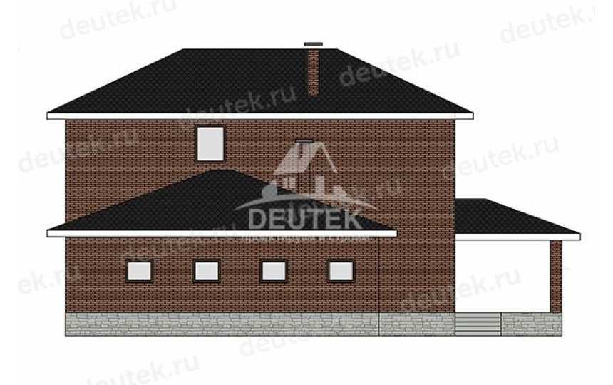 Проект дачного двухэтажного дома с одноместным гаражом - LK-334