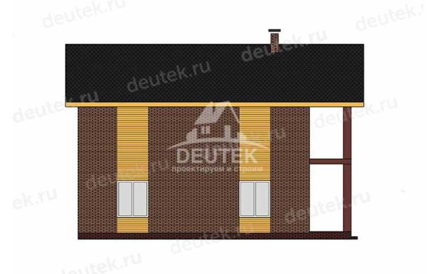 Проект жилого двухэтажного дома с большими окнами - LK-335