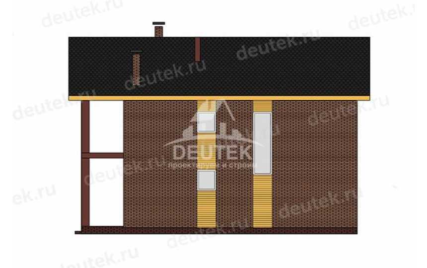 Проект жилого двухэтажного дома с большими окнами - LK-335