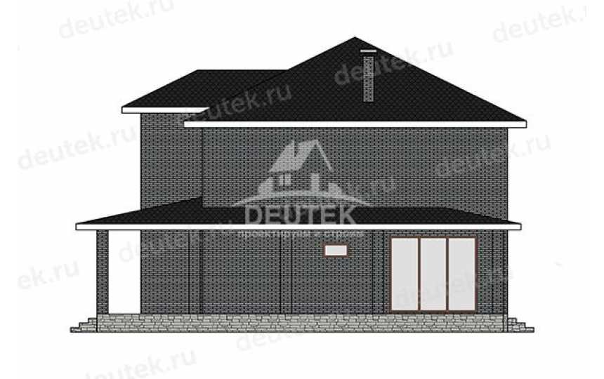 Проект дачного двухэтажного дома с одноместным гаражом - LK-336