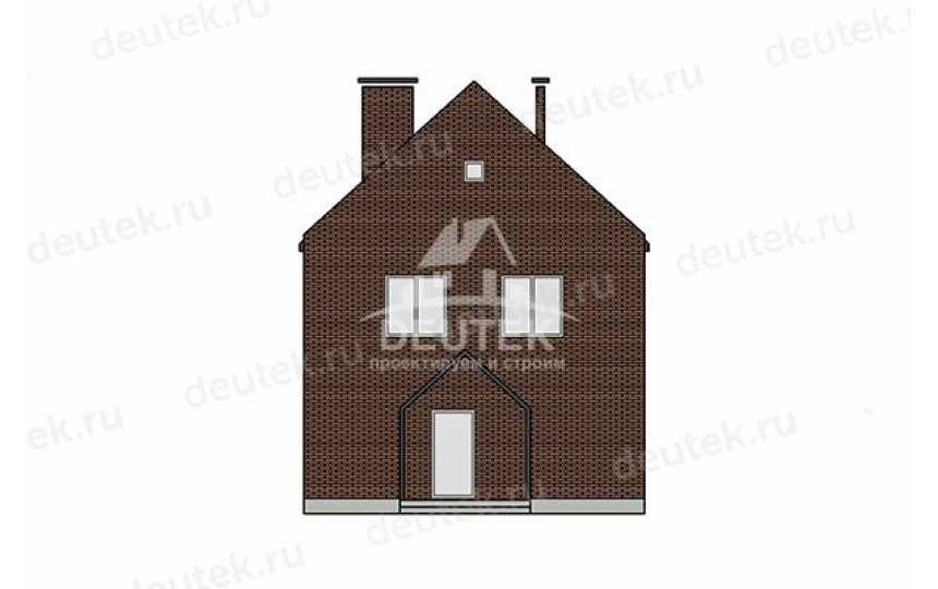 Проект узкого двухэтажного дома с размерами 16 м на 8 м - LK-337