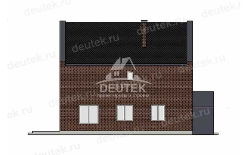 Проект узкого двухэтажного дома с размерами 16 м на 8 м - LK-337