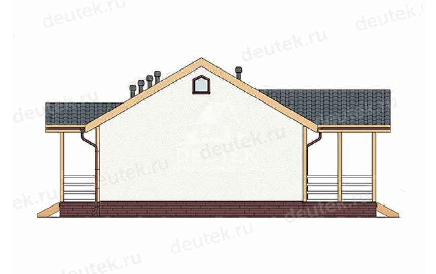 Проект квадратного одноэтажного дома с размерами 13 м на 13 м - LK-340