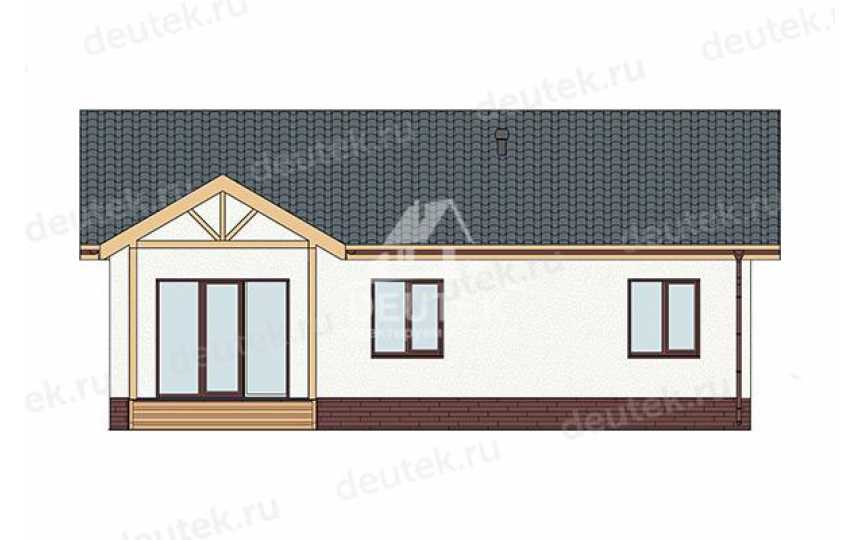 Проект квадратного одноэтажного дома с размерами 13 м на 13 м - LK-340