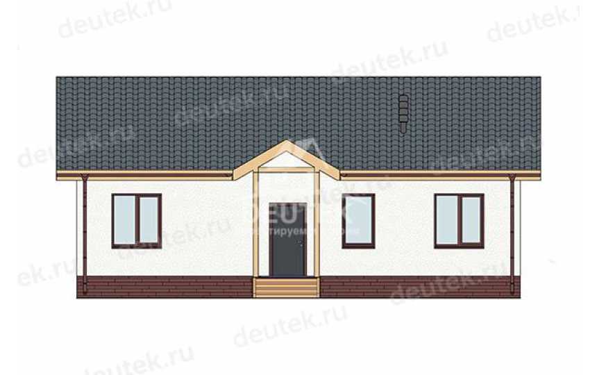 Проект квадратного одноэтажного дома с размерами 13 м на 13 м - LK-340