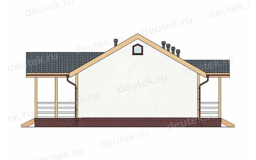 Проект квадратного одноэтажного дома с размерами 13 м на 13 м - LK-340