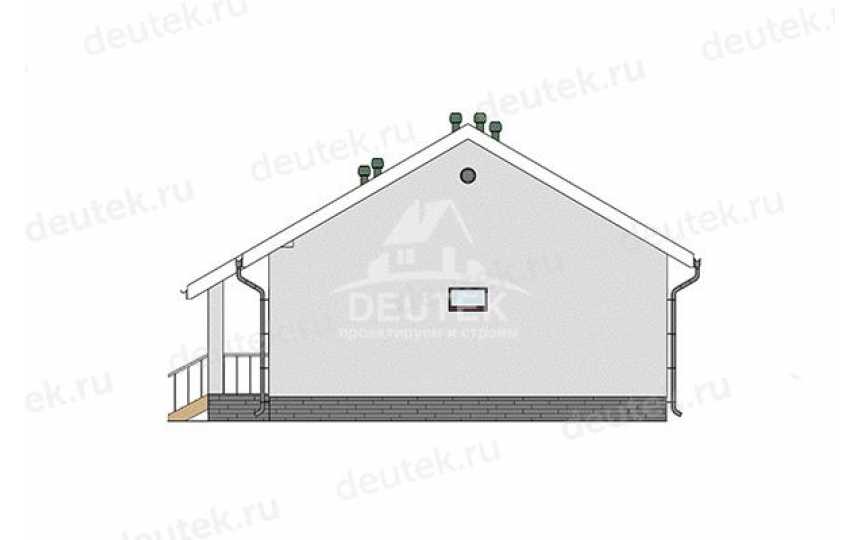 Проект узкого одноэтажного дома с тремя спальнями - LK-341