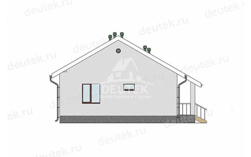 Проект узкого одноэтажного дома с тремя спальнями - LK-341