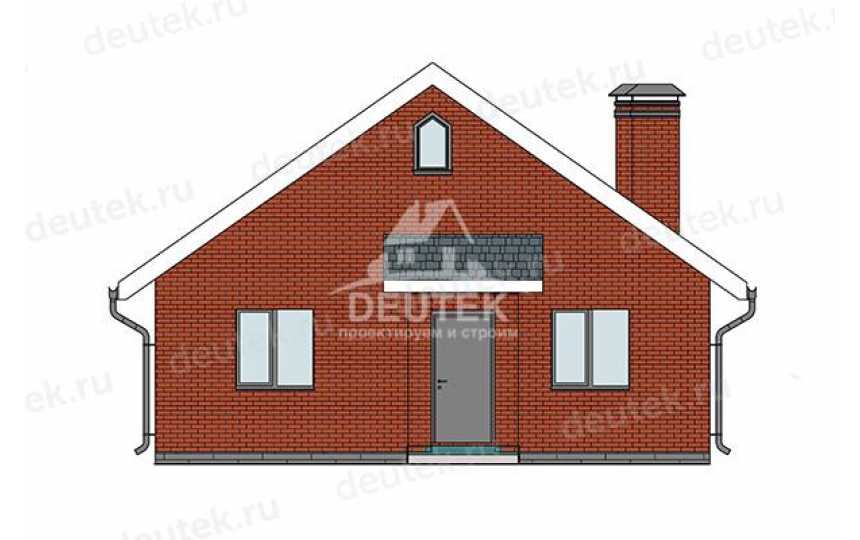 Проект квадратного одноэтажного дома с одной спальней - LK-343