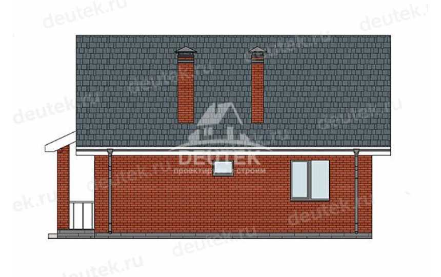 Проект квадратного одноэтажного дома с одной спальней - LK-343