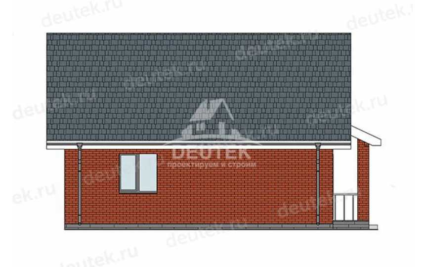 Проект квадратного одноэтажного дома с одной спальней - LK-343