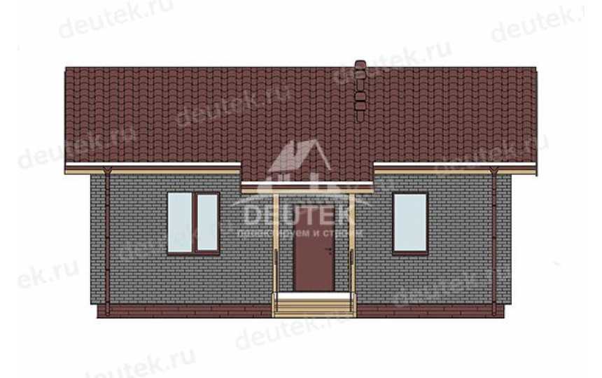 Проект жилого одноэтажного дома с размерами 10 м на 7 м - LK-344