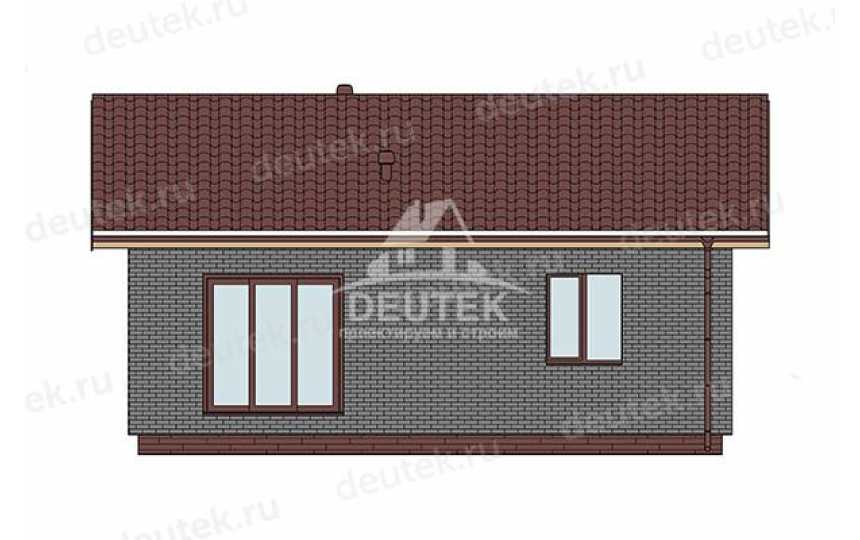 Проект жилого одноэтажного дома с размерами 10 м на 7 м - LK-344