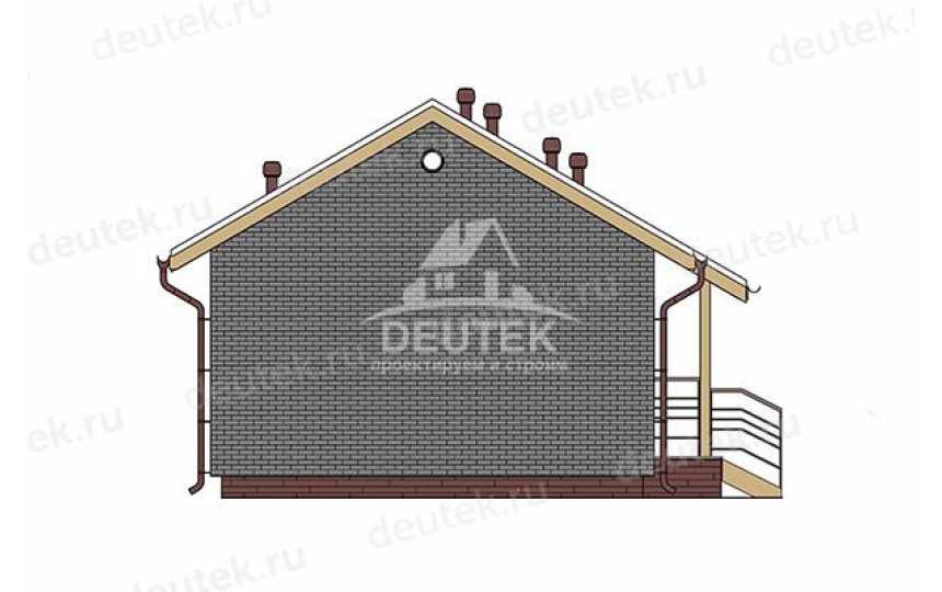 Проект жилого одноэтажного дома с размерами 10 м на 7 м - LK-344