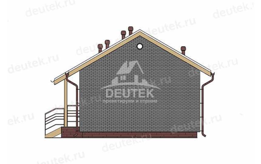 Проект жилого одноэтажного дома с размерами 10 м на 7 м - LK-344