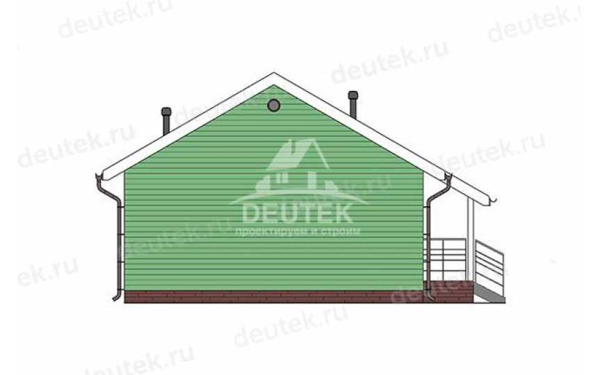 Проект узкого одноэтажного дома из газобетонного блока - LK-345