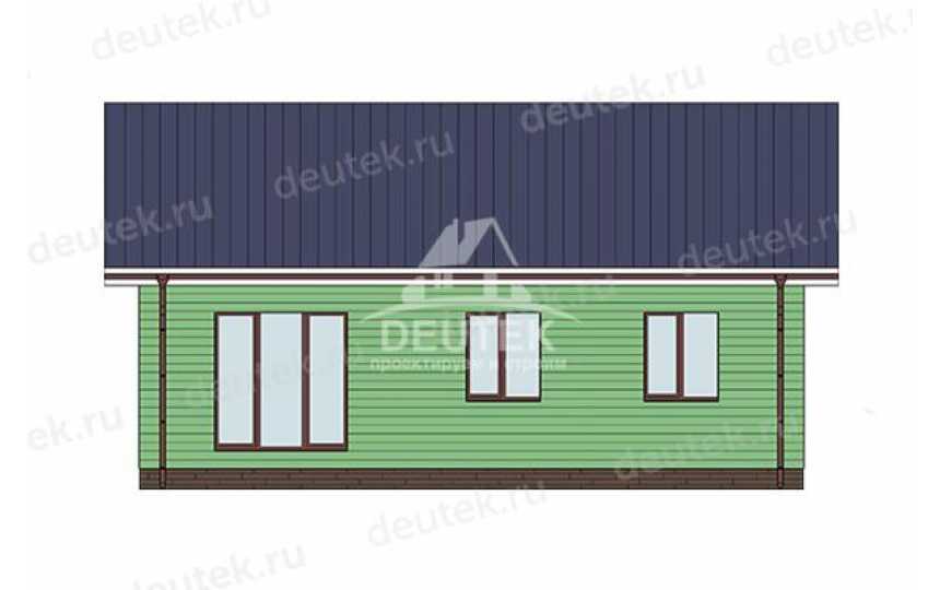 Проект дачного одноэтажного дома с двумя спальнями - LK-346