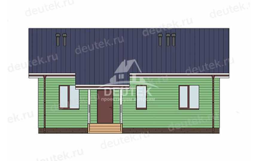 Проект дачного одноэтажного дома с двумя спальнями - LK-346