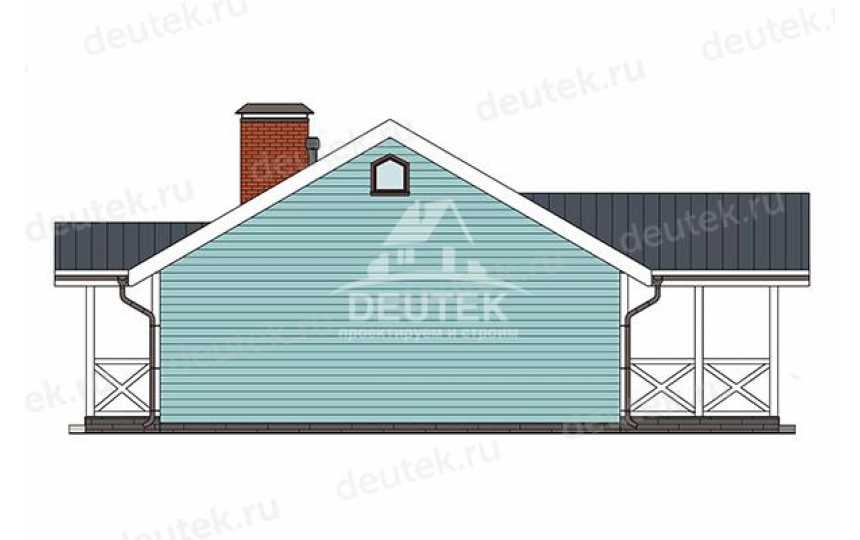 Проект узкого одноэтажного дома с площадью до 100 кв м - LK-348