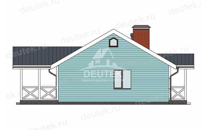 Проект узкого одноэтажного дома с площадью до 100 кв м - LK-348