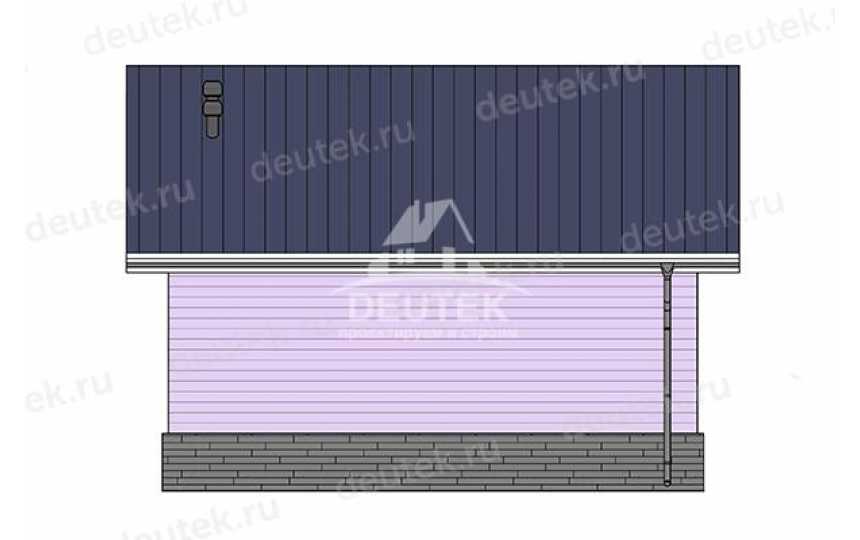 Проект квадратного одноэтажного дома с размерами 7 м на 7 м - LK-349