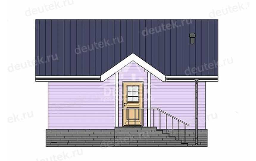 Проект квадратного одноэтажного дома с размерами 7 м на 7 м - LK-349