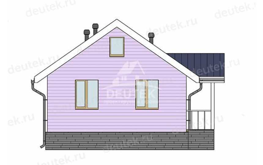 Проект квадратного одноэтажного дома с размерами 7 м на 7 м - LK-349