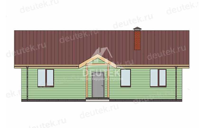 Проект дачного одноэтажного дома с тремя спальнями - LK-350