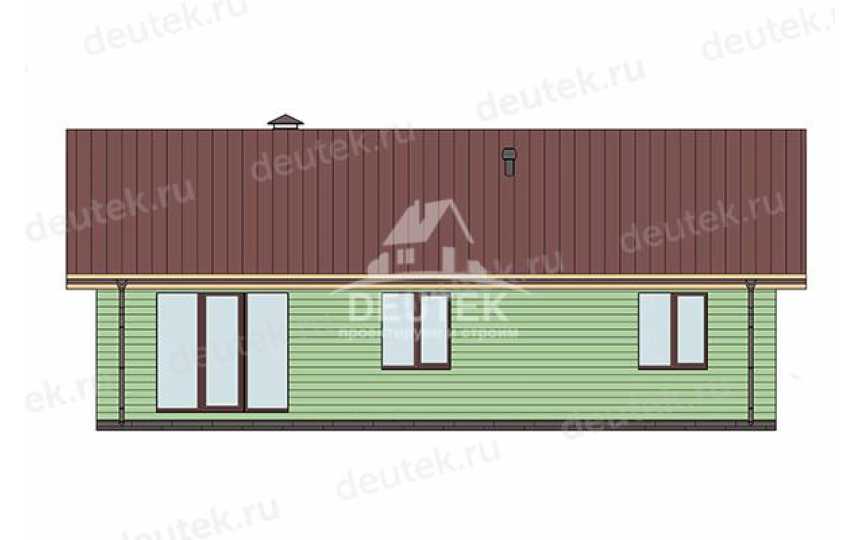 Проект дачного одноэтажного дома с тремя спальнями - LK-350