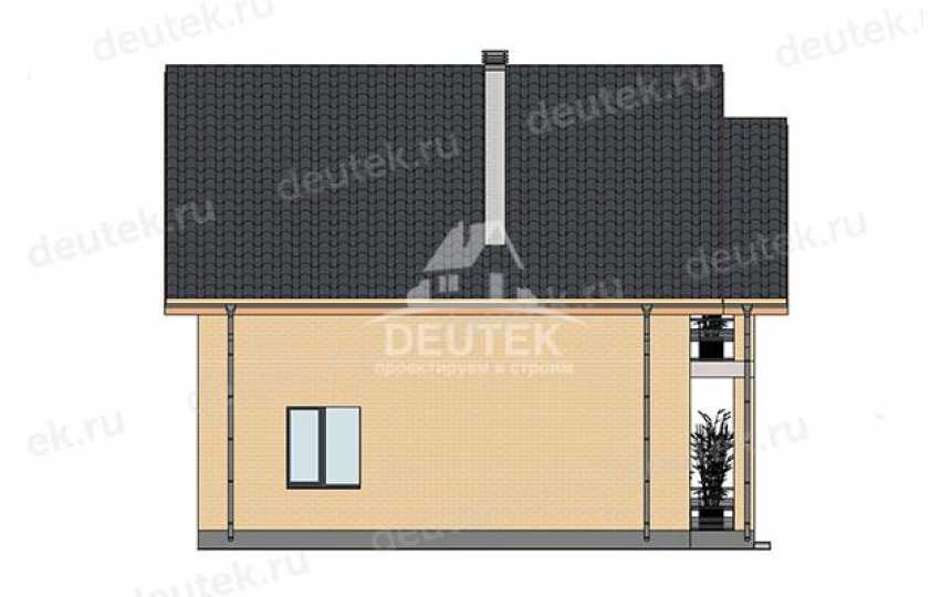 Проект квадратного двухэтажного дома с мансардой - LK-352