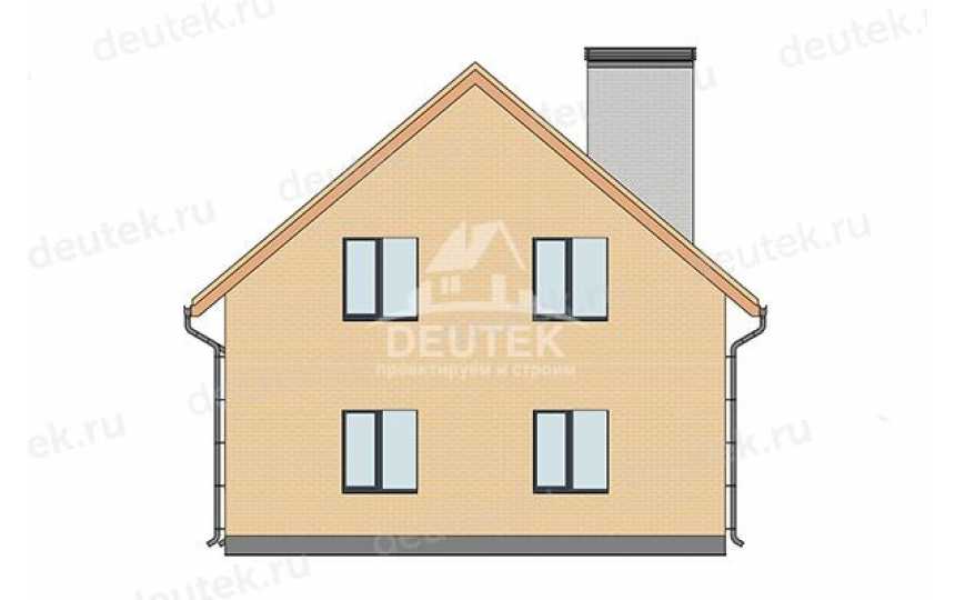 Проект квадратного двухэтажного дома с мансардой - LK-352