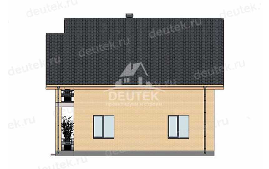 Проект квадратного двухэтажного дома с мансардой - LK-352