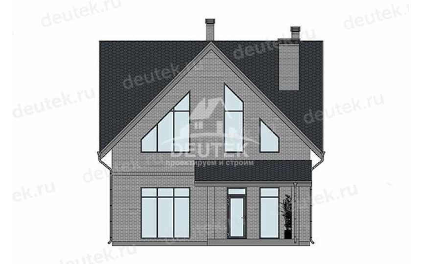 Проект современного двухэтажного дома с большими окнами - LK-353