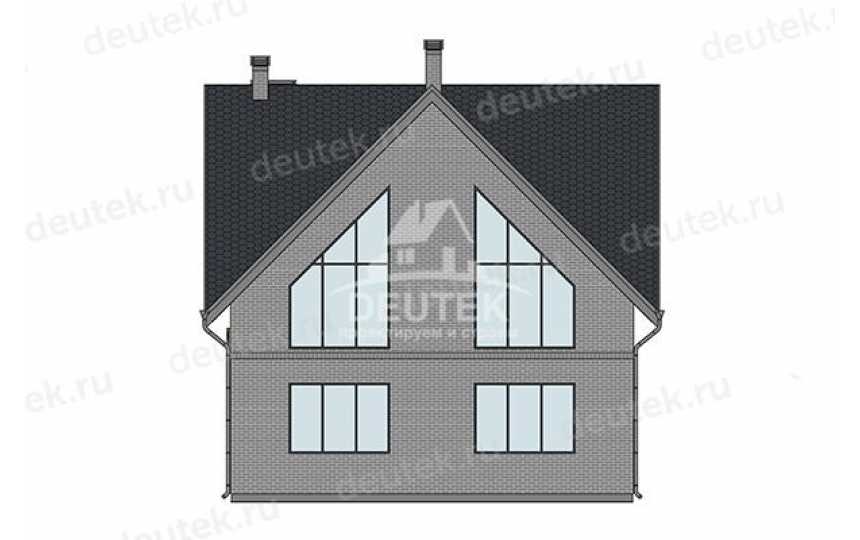 Проект современного двухэтажного дома с большими окнами - LK-353