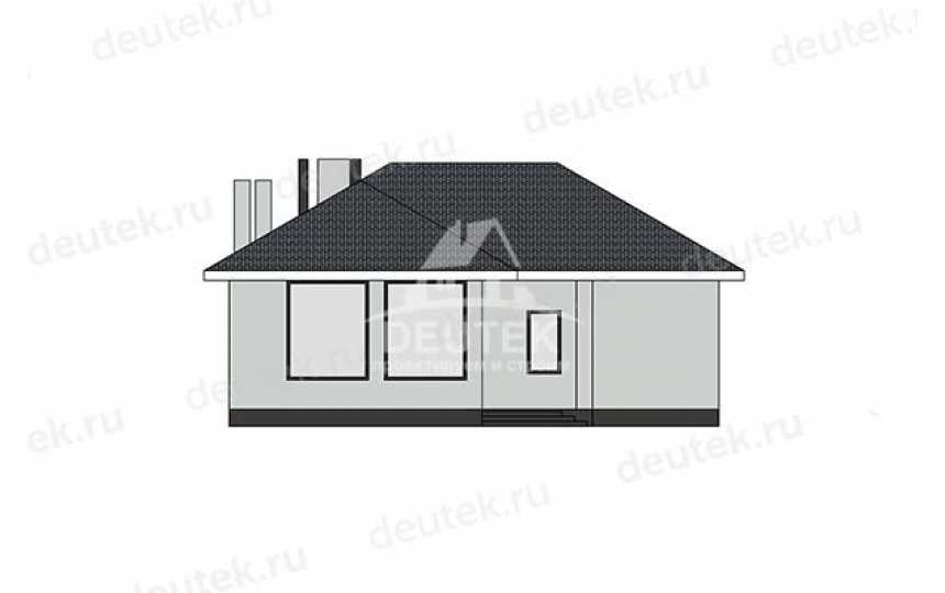 Проект углового одноэтажного дома с баней - LK-355