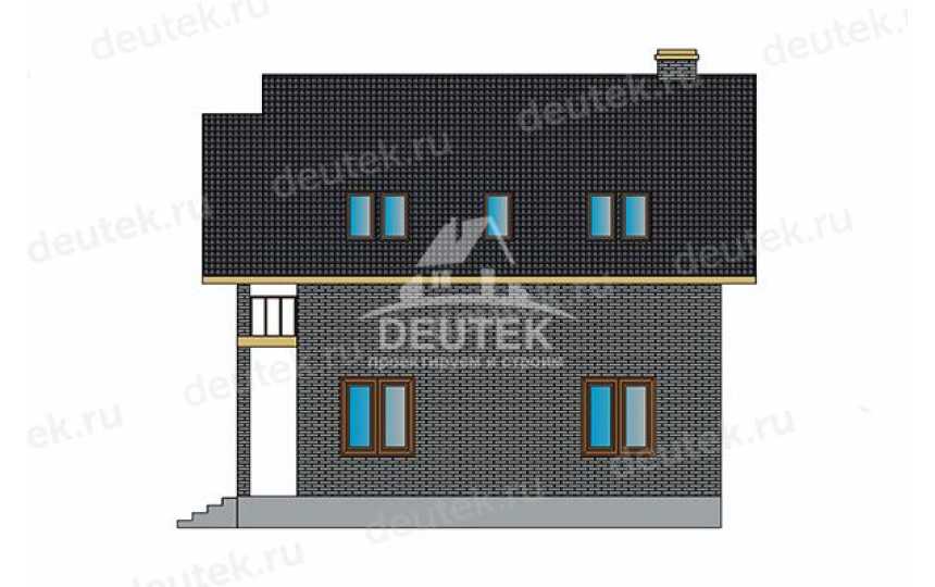 Проект квадратного двухэтажного дома с четырьмя спальнями - LK-356