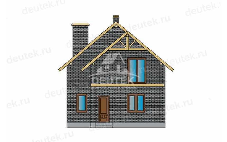 Проект квадратного двухэтажного дома с четырьмя спальнями - LK-356