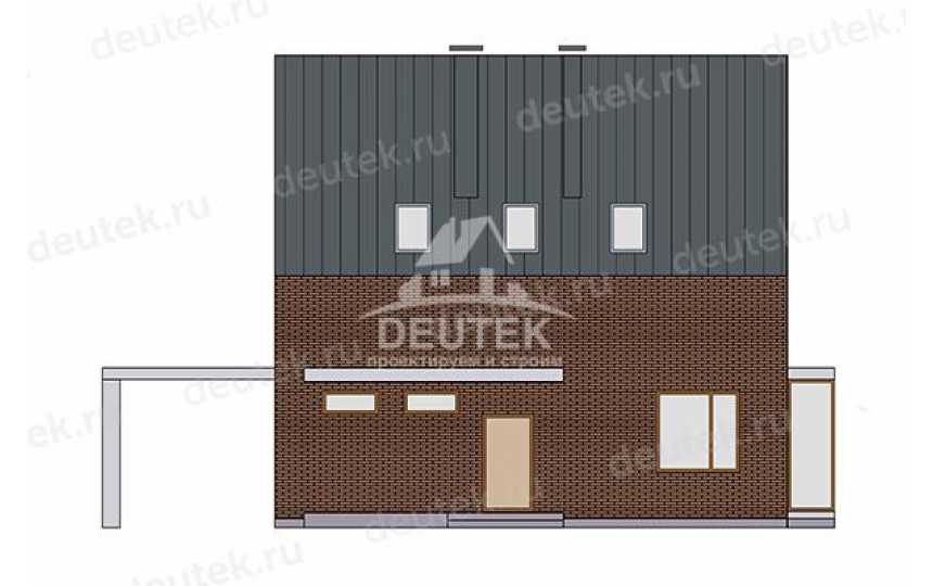 Проект узкого двухэтажного дома из газобетона - LK-357