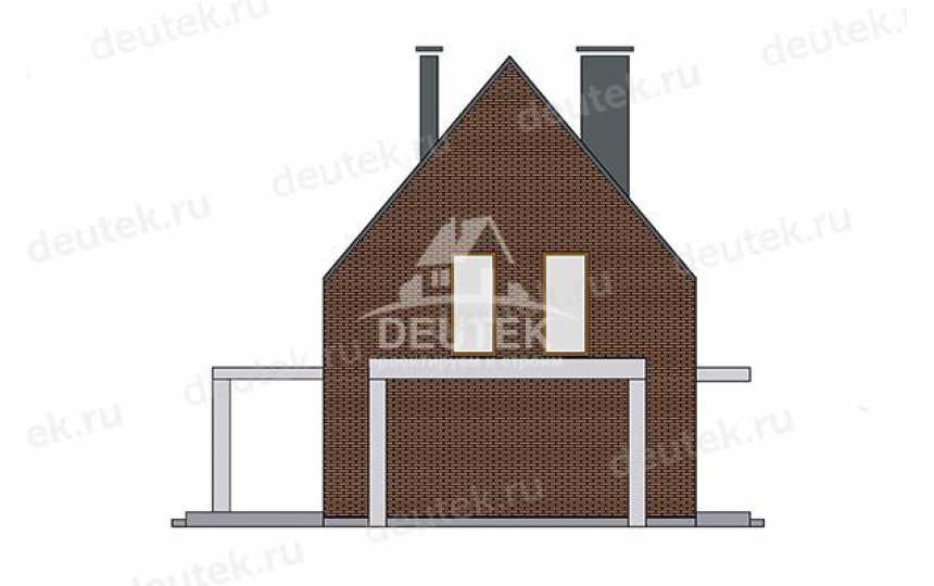 Проект узкого двухэтажного дома из газобетона - LK-357