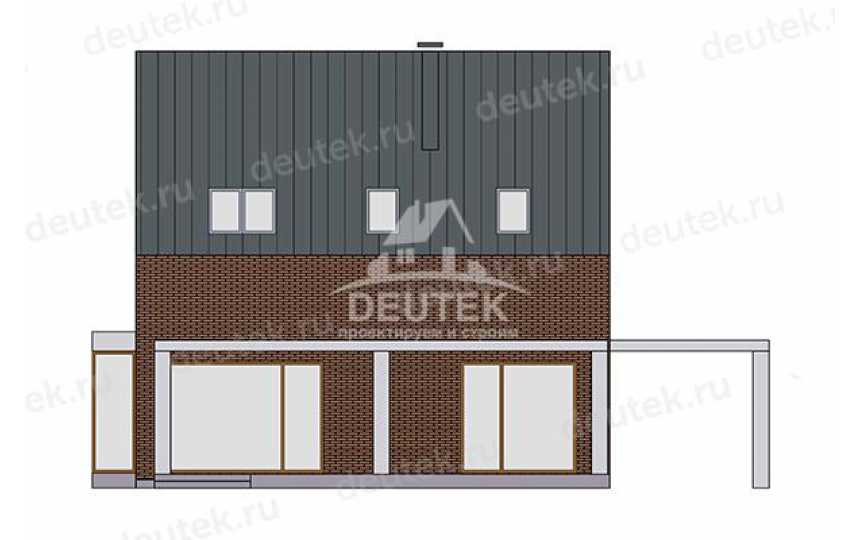 Проект узкого двухэтажного дома из газобетона - LK-357