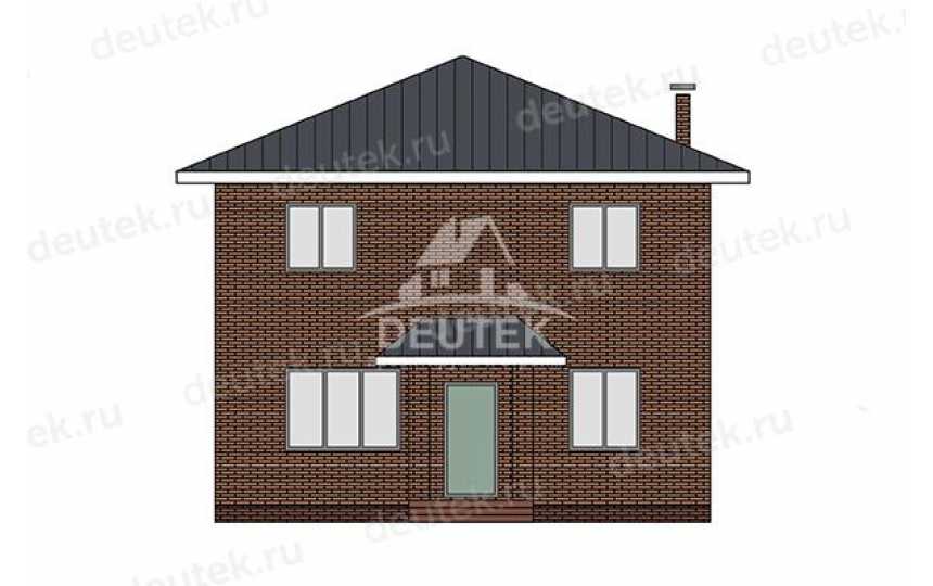 Проект квадратного двухэтажного дома с тремя спальнями - LK-358