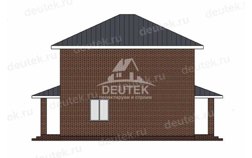 Проект квадратного двухэтажного дома с тремя спальнями - LK-358