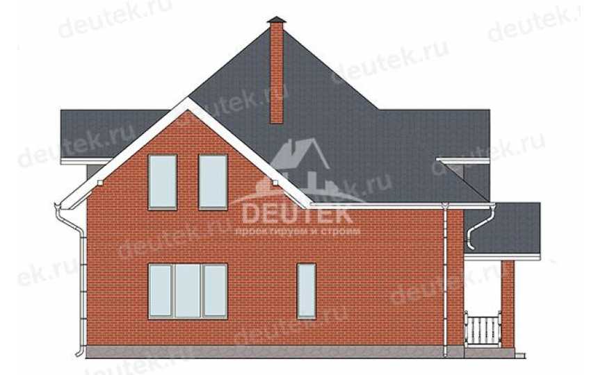 Проект квадратного двухэтажного дома с размерами 11 м на 11 м - LK-362