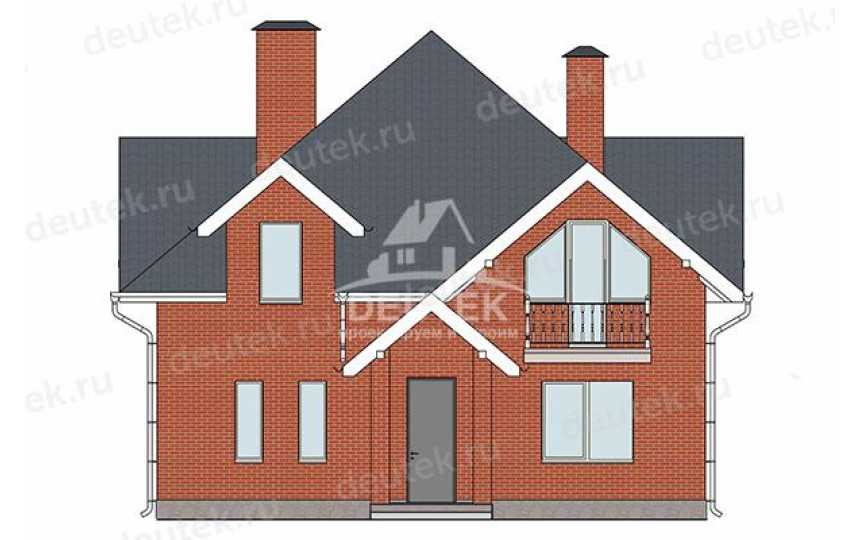 Проект квадратного двухэтажного дома с размерами 11 м на 11 м - LK-362