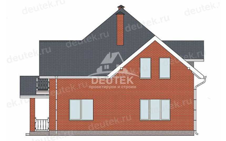 Проект квадратного двухэтажного дома с размерами 11 м на 11 м - LK-362