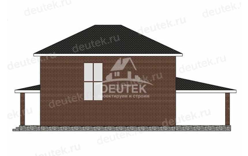 Проект квадратного двухэтажного дома с двухместным гаражом - LK-363