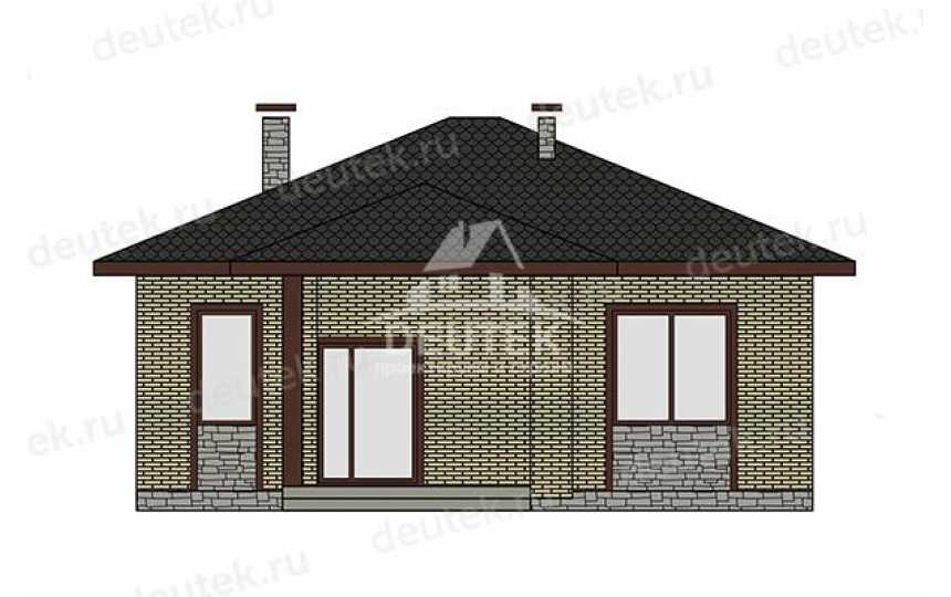 Проект квадратного одноэтажного дома из газобетонного блока - LK-365